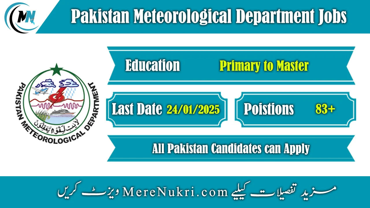 Pakistan Meteorological Department Jobs