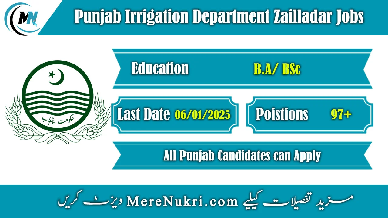 Punjab Irrigation Department Zailladar Jobs