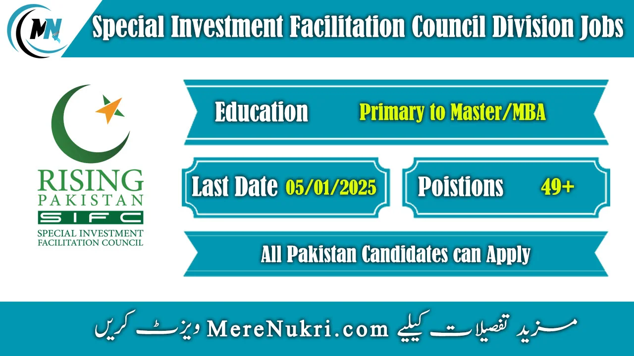 Special Investment Facilitation Council Division Jobs