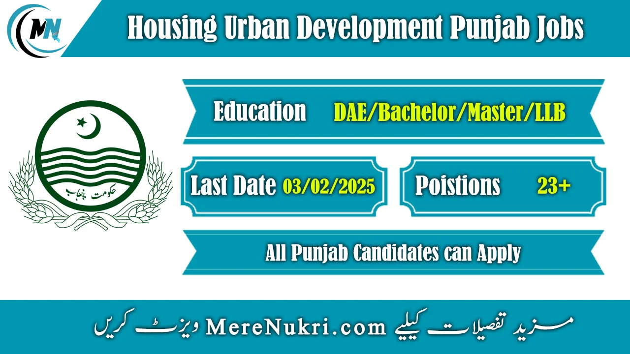 Housing Urban Development Punjab Jobs