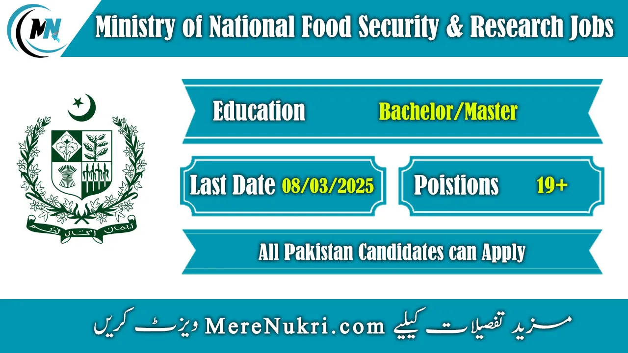 Ministry of National Food Security and Research Jobs