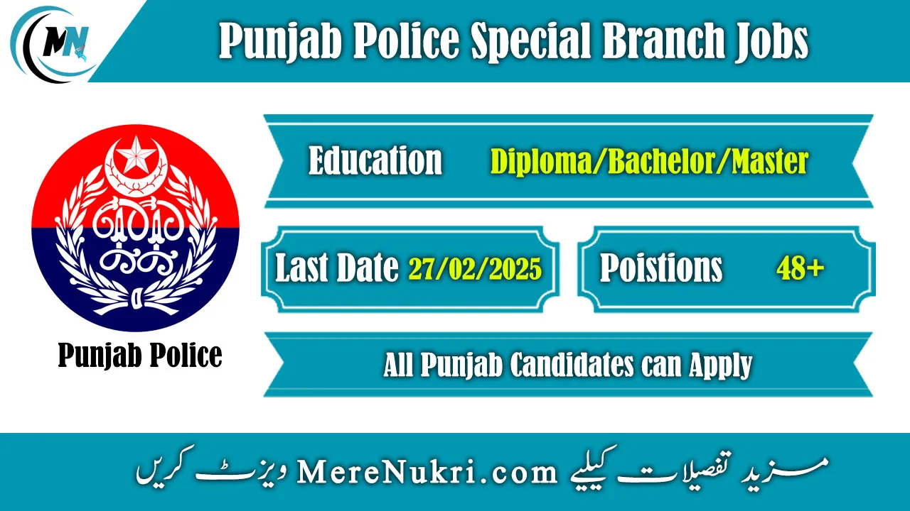 Punjab Police Special Branch Jobs