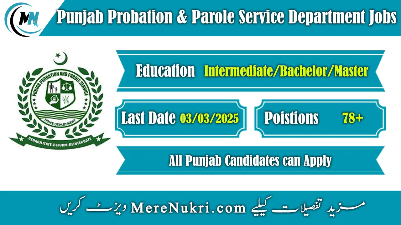 Punjab Probation and Parole Service Department Jobs