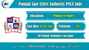 Punjab Safe Cities Authority PSCA Jobs