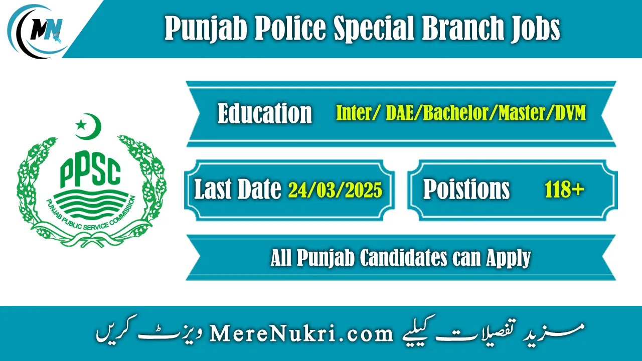 Punjab Police Special Branch Jobs