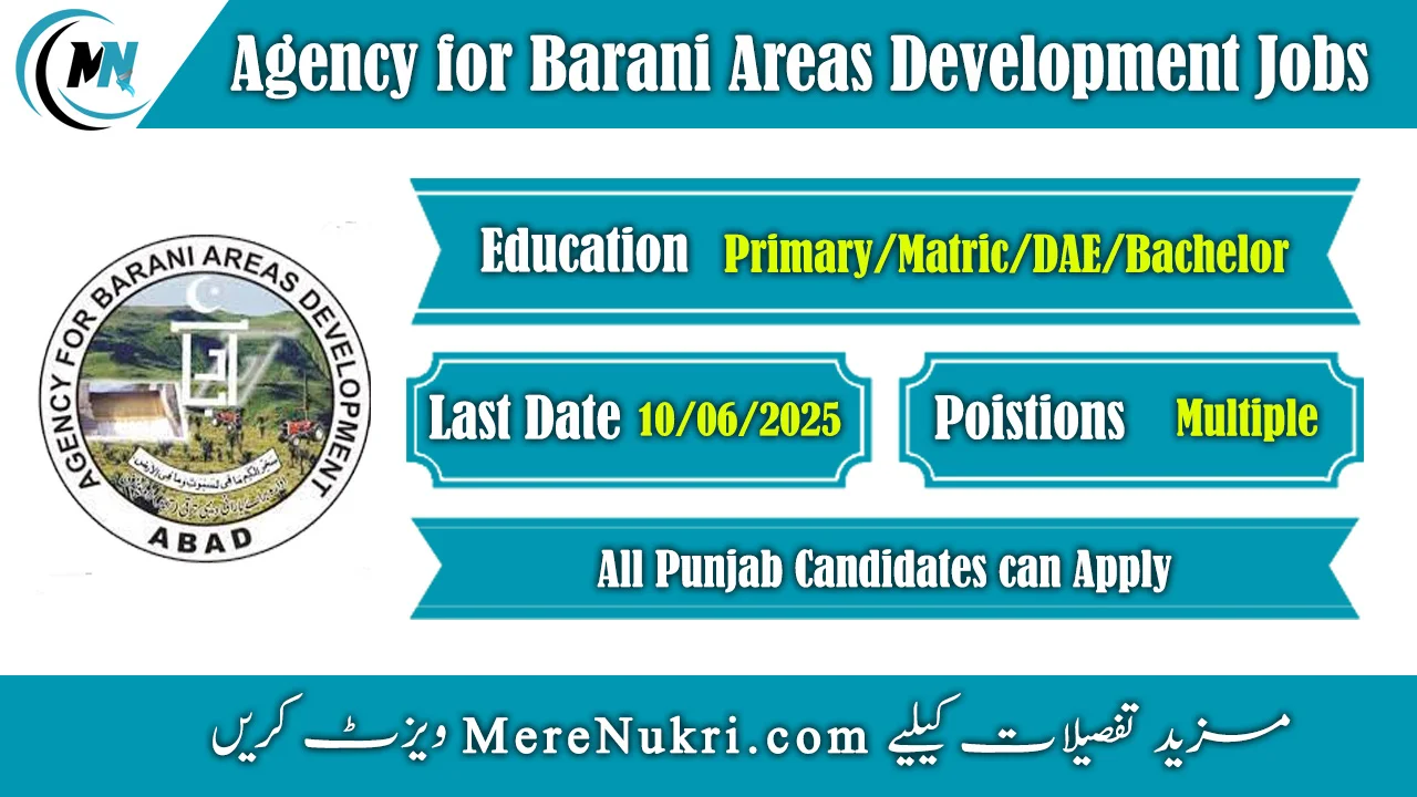 Agency for Barani Areas Development Jobs
