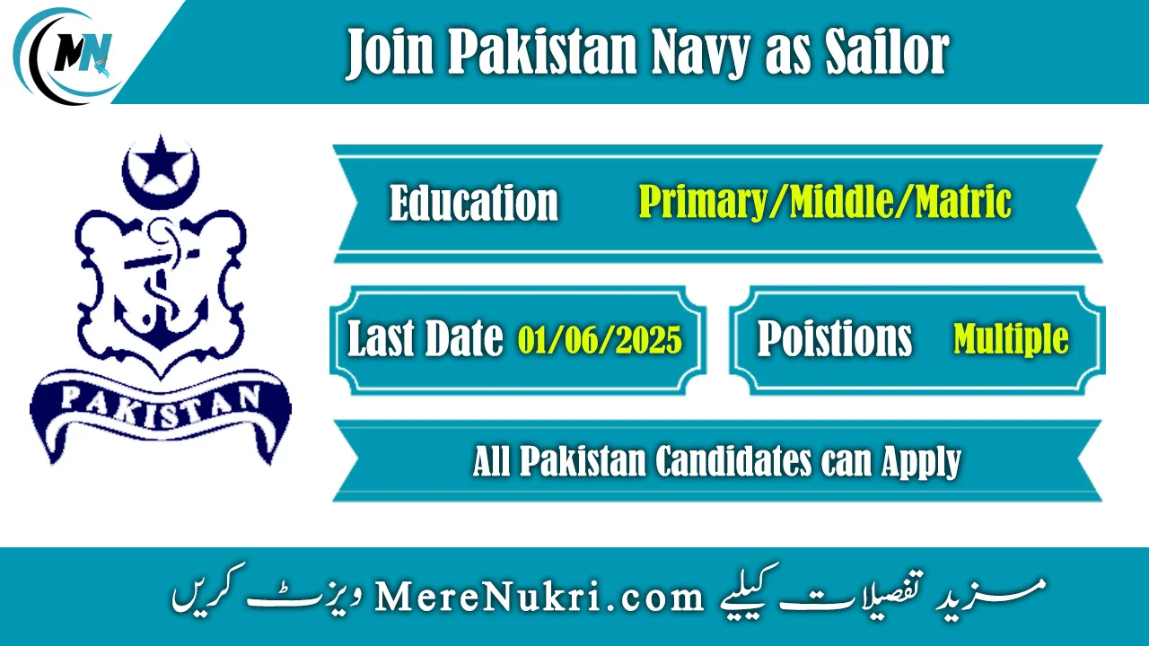 Join Pakistan Navy as Sailor