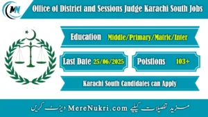 Office of District and Sessions Judge Karachi South Jobs