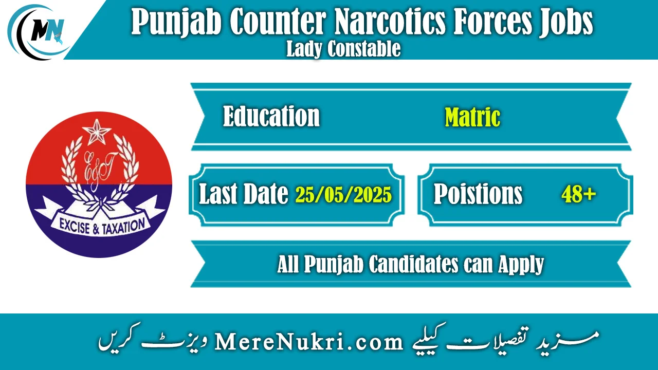 Punjab Counter Narcotics Forces Jobs