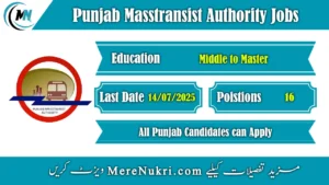 Punjab Masstransist Authority Jobs