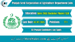 Punjab Seed Corporation of Agriculture Department Jobs