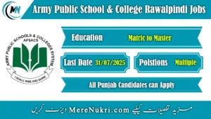 Army Public School and College Rawalpindi Jobs