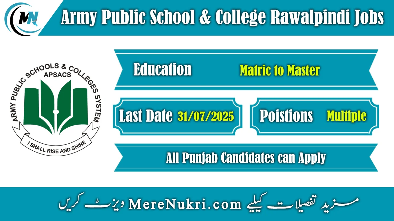 Army Public School and College Rawalpindi Jobs