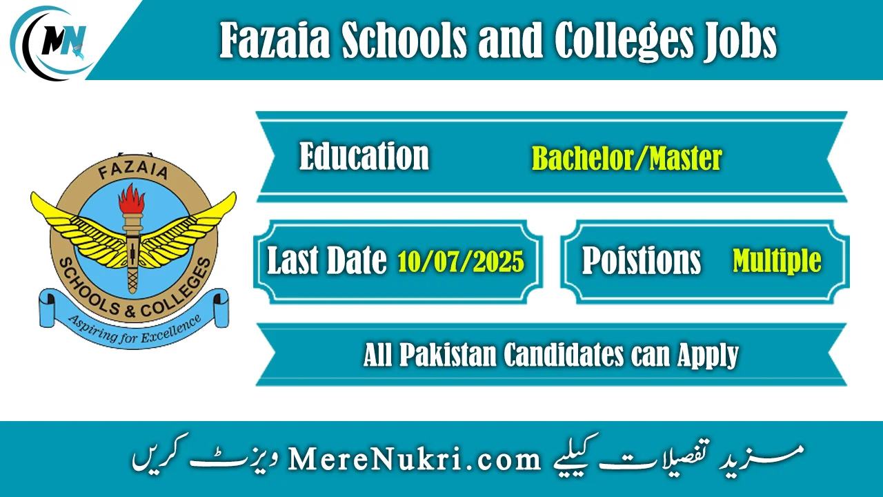 Fazaia Schools and Colleges Jobs