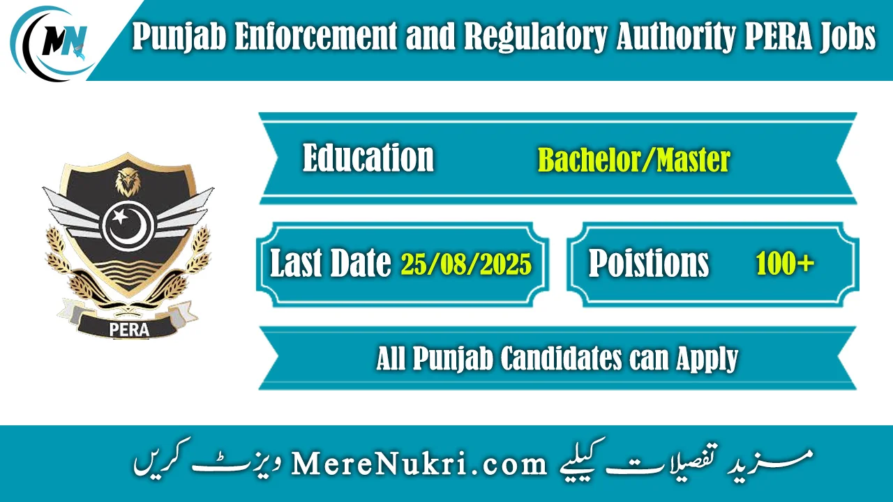 Punjab Enforcement and Regulatory Authority PERA Jobs