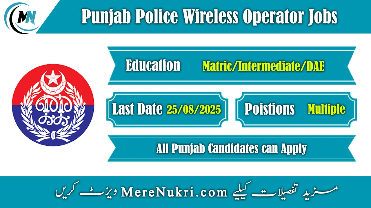 Punjab Police Wireless Operator Jobs