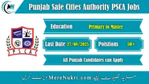 Punjab Safe Cities Authority PSCA Jobs