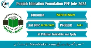 Punjab Education Foundation PEF Jobs 2025