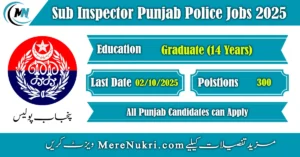 Sub Inspector Punjab Police Jobs 2025