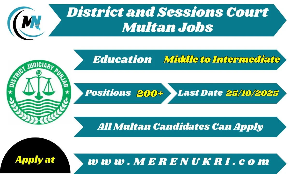 District and Sessions Court Multan Jobs
