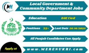 Local Government and Community Department Jobs